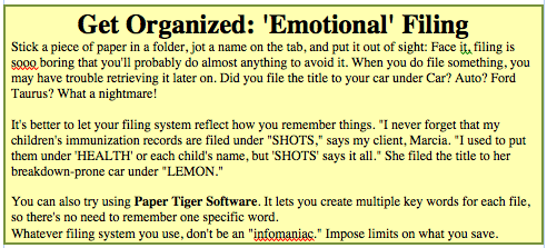 The Simplest Filing System in the World Paper Tiger